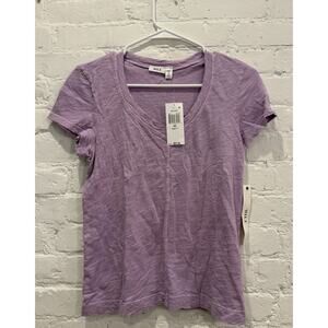 Wilt Purple Short Sleeve V Neck Top NWT Size Xs